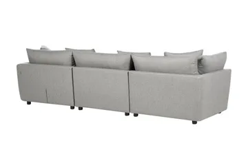 Delisha Sofa 3-seter - Grå/Svart - Møbler - Sofaer - Skinnsofaer