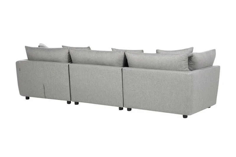 Delisha Sofa 3-seter - Grå/Svart - Møbler - Sofaer - Skinnsofaer