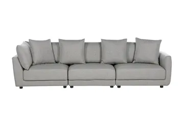 Delisha Sofa 3-seter - Grå/Svart - Møbler - Sofaer - Skinnsofaer