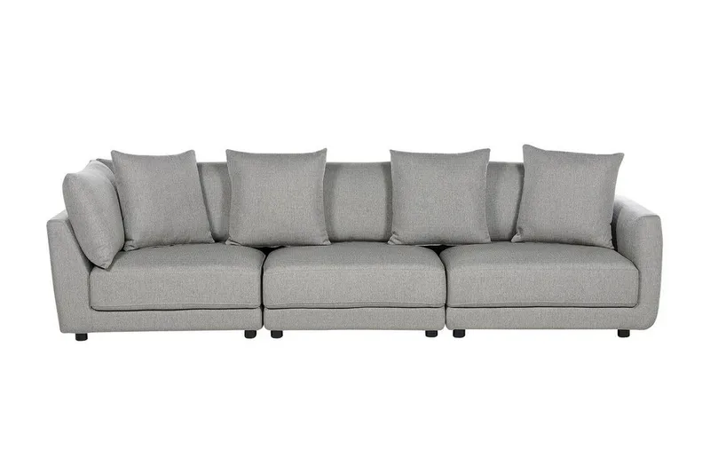 Delisha Sofa 3-seter - Grå/Svart - Møbler - Sofaer - Skinnsofaer