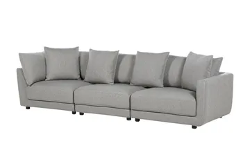 Delisha Sofa 3-seter - Grå/Svart - Møbler - Sofaer - Skinnsofaer