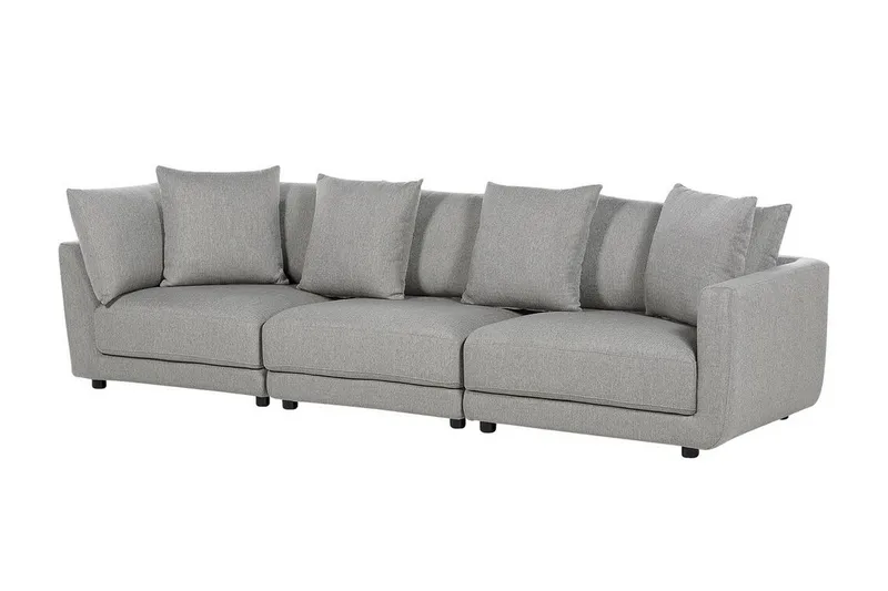 Delisha Sofa 3-seter - Grå/Svart - Møbler - Sofaer - Skinnsofaer