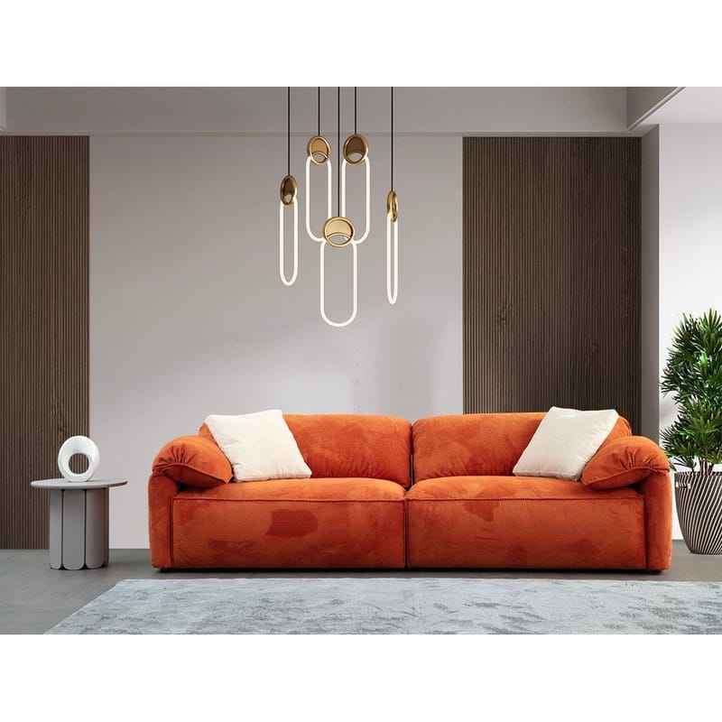 Derebasi 3-seters sofa - Oransje - Møbler - Sofaer - 3 seter sofa