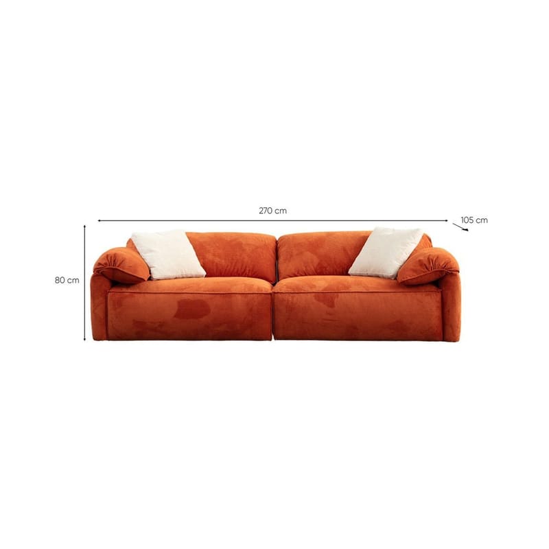 Derebasi 3-seters sofa - Oransje - Møbler - Sofaer - 3 seter sofa