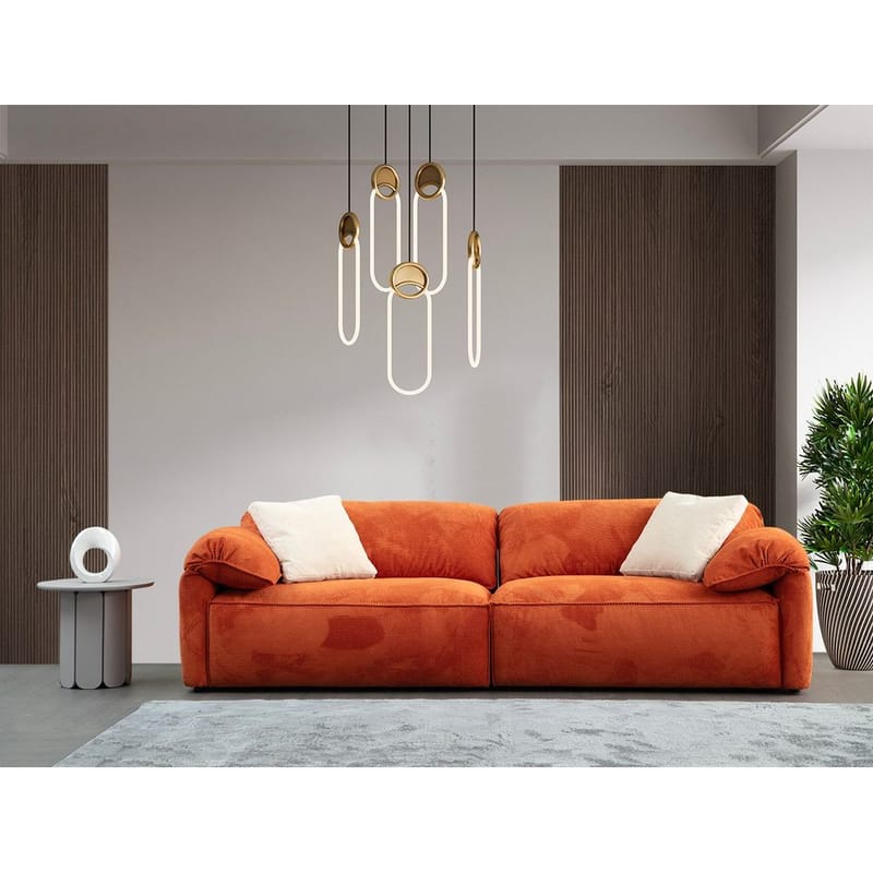 Derebasi 3-seters sofa - Oransje - Møbler - Sofaer - 3 seter sofa