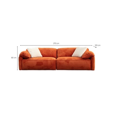 Derebasi 3-seters sofa - Oransje - Møbler - Sofaer - 3 seter sofa