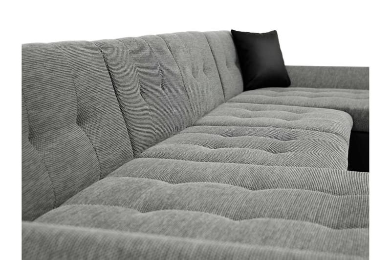 Dewitt Sovesofa med Dobbel Sjeselong 4-seter i Fløyel - Gul - Møbler - Sofaer - Fløyelssofaer