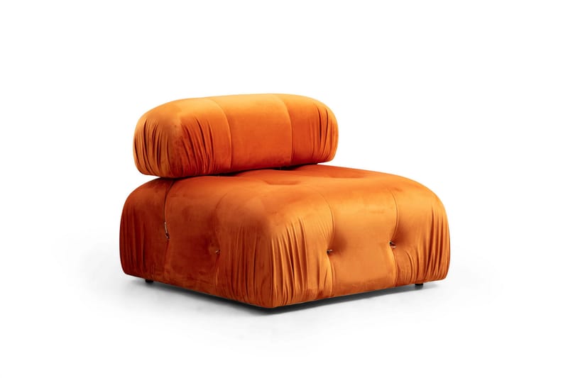 Divansofa 3-seters Belgin - Oransje - 3 seters sofa med divan - Sofaer med sjeselong