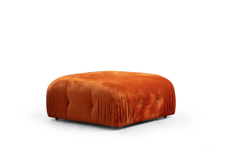 Divansofa 3-seters Belgin - Oransje - 3 seters sofa med divan - Sofaer med sjeselong