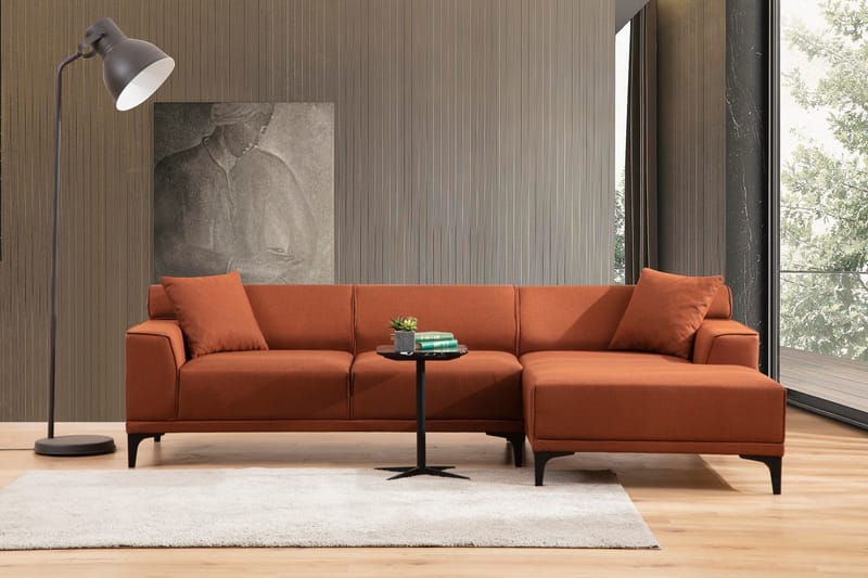 Divansofa 3-seters Smithton - Oransje - Hjørnesofaer