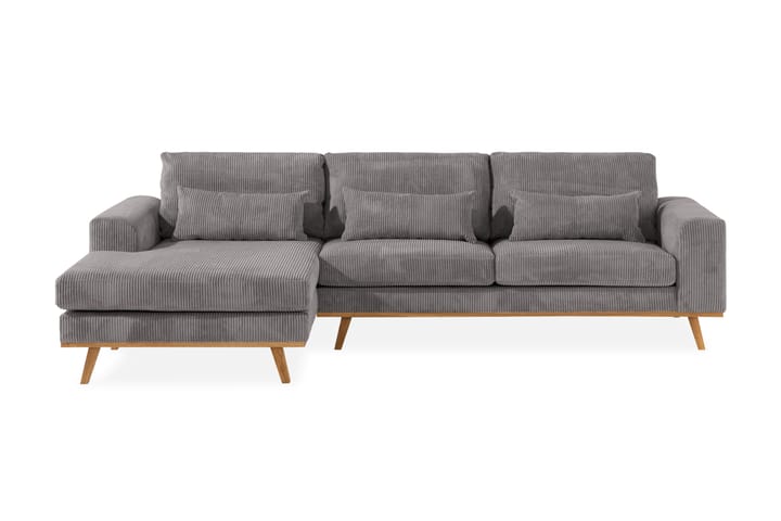 Divansofa Haga Cordfløyel - 4 seters sofa med divan - Sofaer med sjeselong