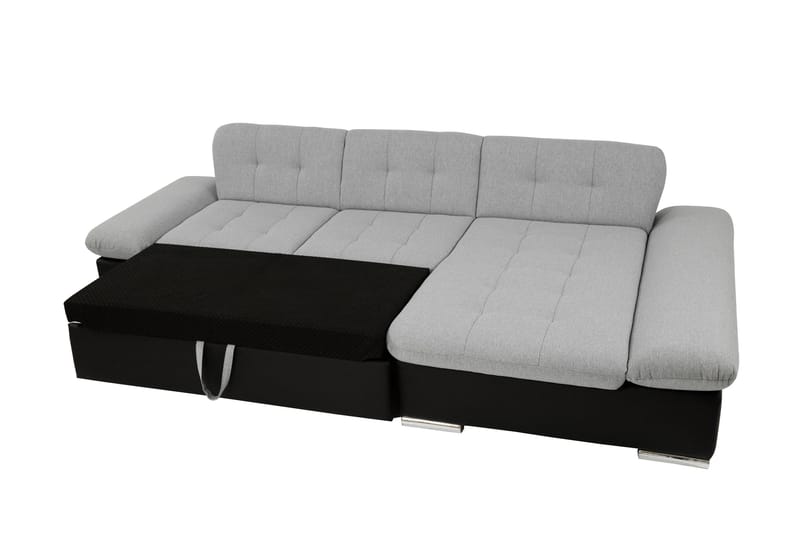 Djerra Sovesofa med Sjeselong 3-seter i Fløyel - Gul - Møbler - Sofaer - Fløyelssofaer