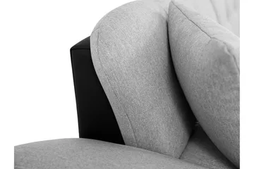 Djerra Sovesofa med Sjeselong 3-seter i Kunstlær - Hvit / Grå - Møbler - Sofaer - Skinnsofaer