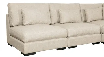 Dubai hjørnesofa ekstra dyp i Chenille - Beige - Møbler - Sofaer - Hjørnesofaer