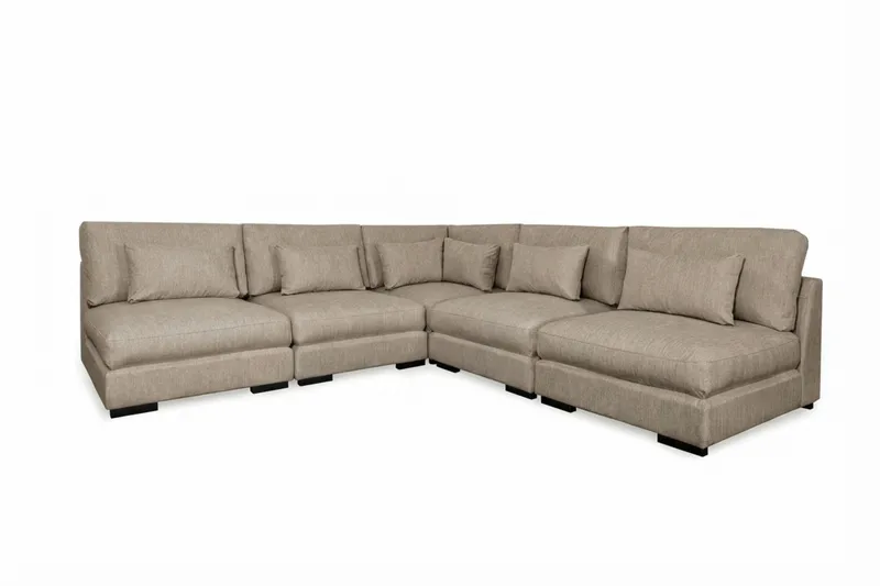 Dubai hjørnesofa ekstra dyp i Chenille, Brun