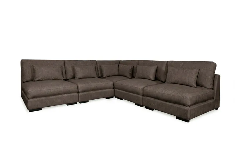 Dubai hjørnesofa ekstra dyp i Chenille - Mørkebrun - Møbler - Sofaer - Hjørnesofaer