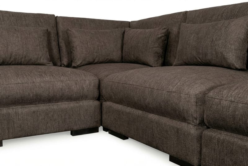 Dubai hjørnesofa ekstra dyp i Chenille - Mørkebrun - Møbler - Sofaer - Hjørnesofaer