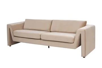 Durran Sofa 3-seter - Beige/Svart - Møbler - Sofaer - Fløyelssofaer