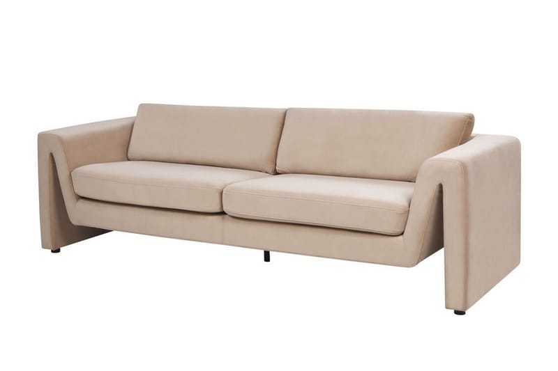 Durran Sofa 3-seter - Beige/Svart - Møbler - Sofaer - Fløyelssofaer