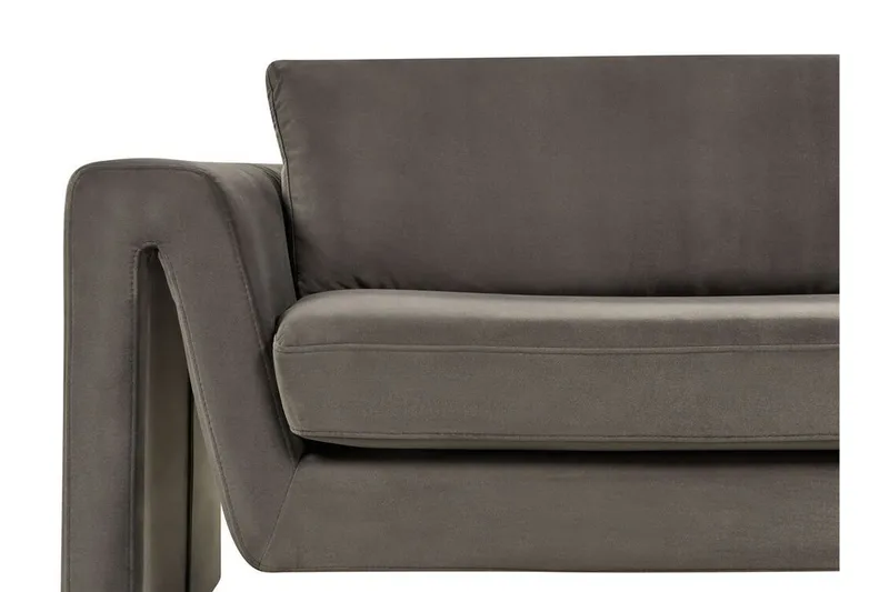 Durran Sofa 3-seter - Grå/Svart - Møbler - Sofaer - Fløyelssofaer