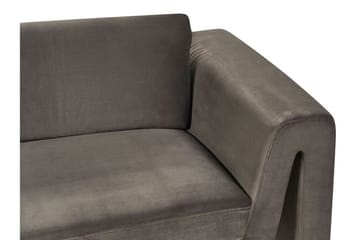 Durran Sofa 3-seter - Grå/Svart - Møbler - Sofaer - Fløyelssofaer