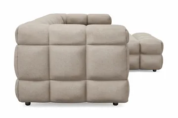 Elise 4-seters Høyrevendt L-formet Boblete Divansofa 274 cm i Stoff - Beige - Møbler - Sofaer - Sofaer med sjeselong - 4 seters sofa med divan