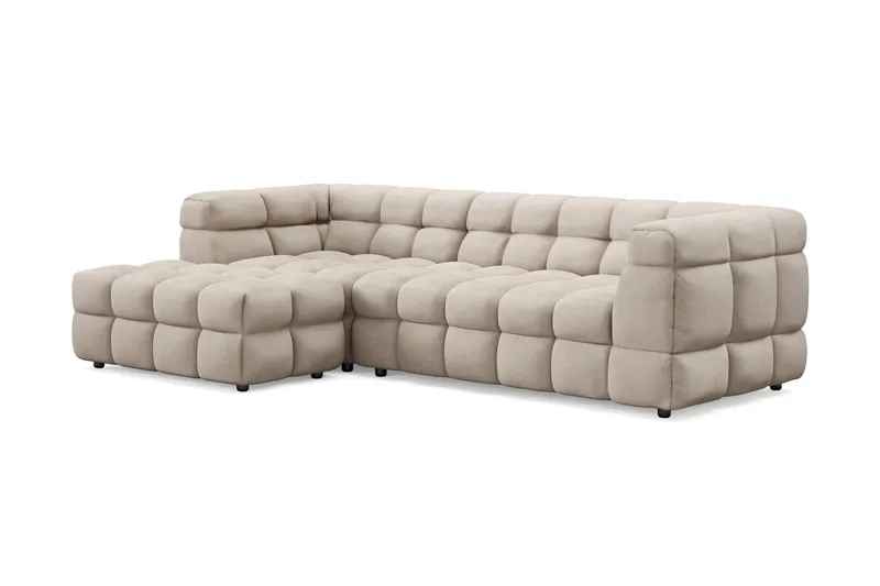 Elise 4-seters Sofa med Sjeselong Venstre - Beige - Møbler - Sofaer - Sofaer med sjeselong - 4 seters sofa med divan