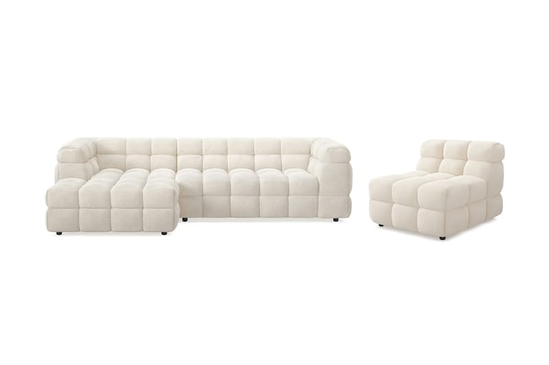 Elise Boblete Sofagruppe 3-seter Divansofa Venstre + Lenestol - Beige - Møbler - Sofaer - Sofagrupper
