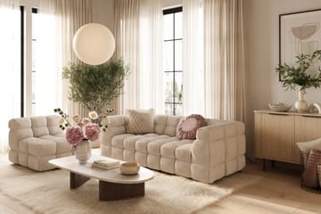 Elise Boblete Sofagruppe 3-seter Sofa + Lenestol - Beige - Møbler - Sofaer - Sofagrupper