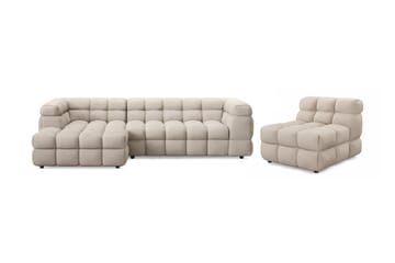 Elise Boblete Sofagruppe 4-seter Divansofa Venstre + Lenestol - Beige - Møbler - Sofaer - Sofagrupper