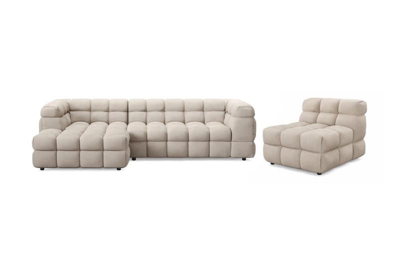 Elise Boblete Sofagruppe 4-seter Divansofa Venstre + Lenestol, Beige