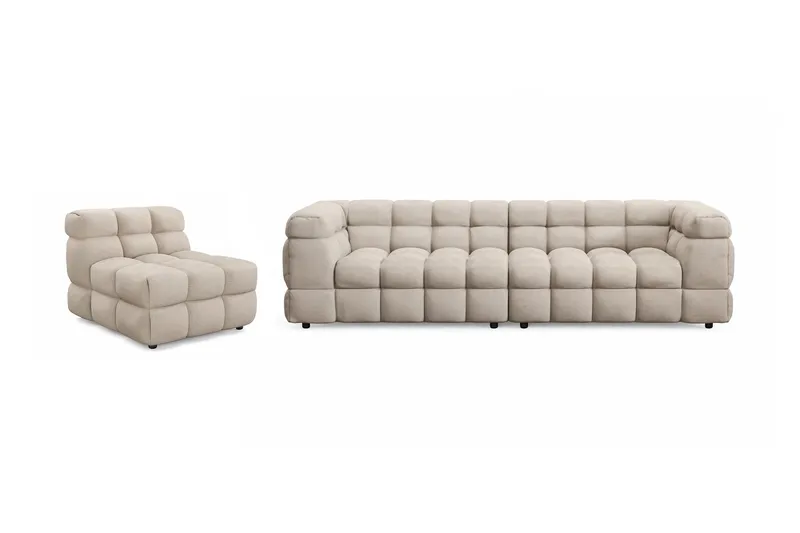 Elise Boblete Sofagruppe 4-seter Sofa + Lenestol, Beige