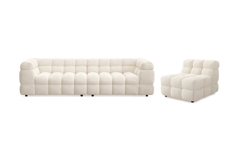 Elise Boblete Sofagruppe 4-seter Sofa + Lenestol - Beige - Møbler - Sofaer - Sofagrupper