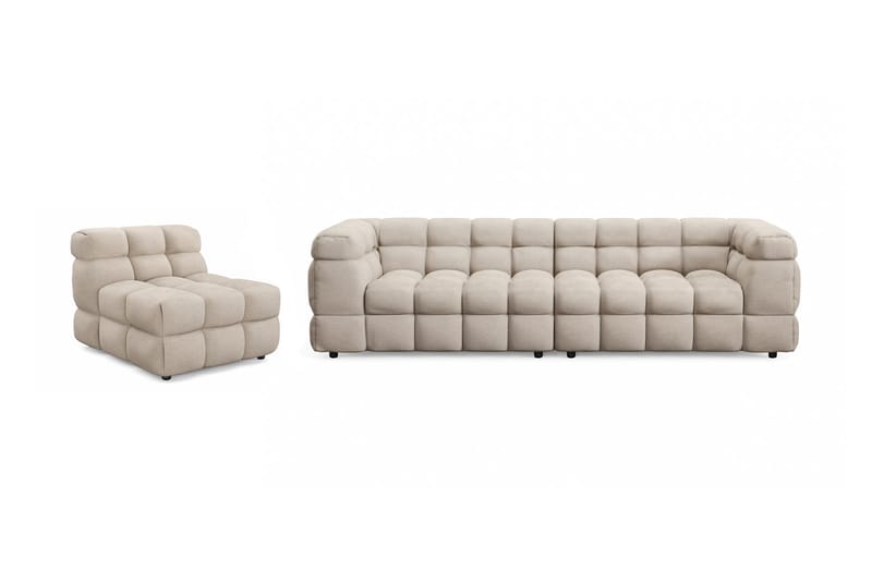 Elise Boblete Sofagruppe 4-seter Sofa + Lenestol - Beige - Møbler - Sofaer - Sofagrupper