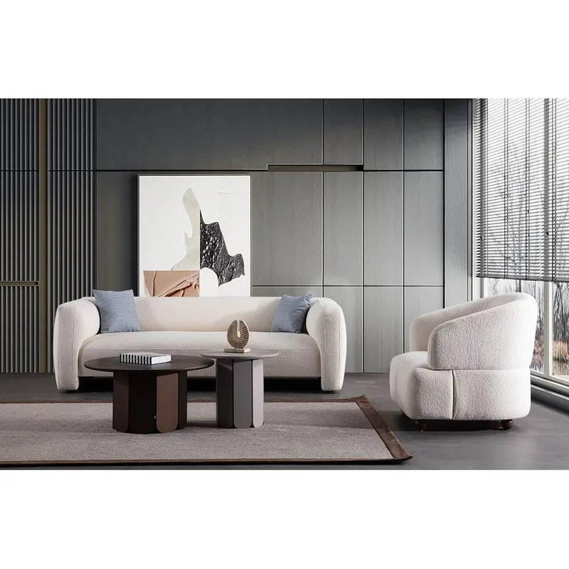 Elvaris 3-seters sofa - Hvit - Møbler - Sofaer - 3 seter sofa