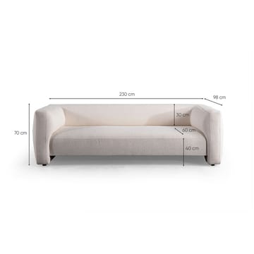 Elvaris 3-seters sofa - Hvit - Møbler - Sofaer - 3 seter sofa