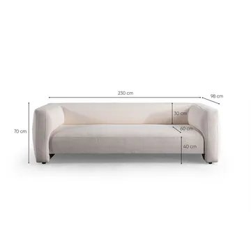 Elvaris 3-seters sofa - Hvit - Møbler - Sofaer - 3 seter sofa