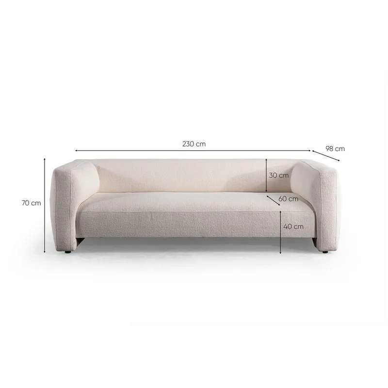 Elvaris 3-seters sofa - Hvit - Møbler - Sofaer - 3 seter sofa