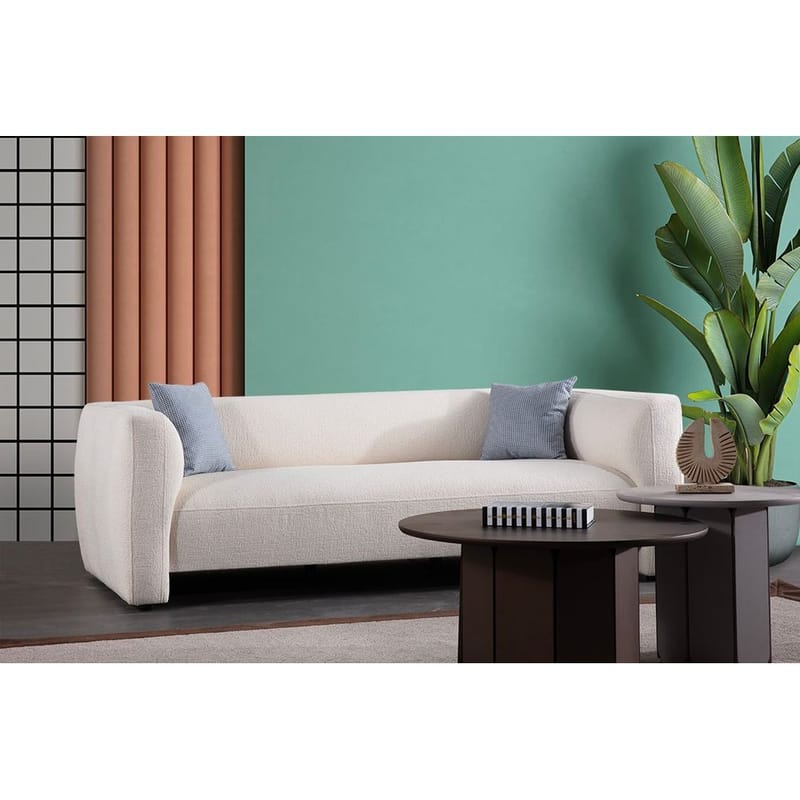 Elvaris 3-seters sofa - Hvit - Møbler - Sofaer - 3 seter sofa