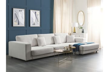 Ersi Hjørnesofa 4-seter - Hvit/Svart - Møbler - Sofaer - Hjørnesofaer - Hjørnesofa med divan