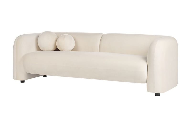 Fabion Sofa 3-seter - Krem - Møbler - Sofaer - Fløyelssofaer