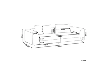 Fabius Sofa 3-seter - Beige - Møbler - Sofaer - 3 seter sofa
