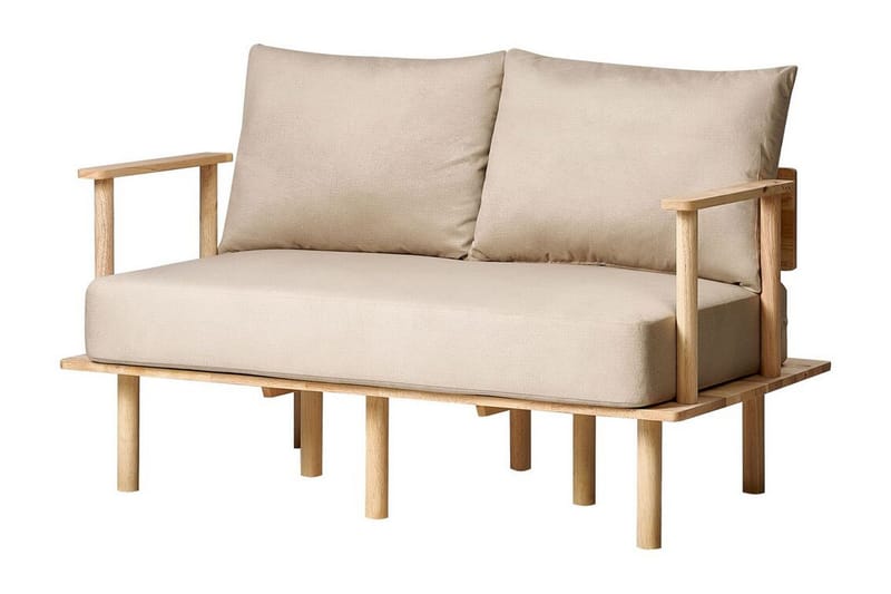 Fadey Sofa 2-seter - Beige/Lyst tre - Møbler - Sofaer - 2 seter sofa
