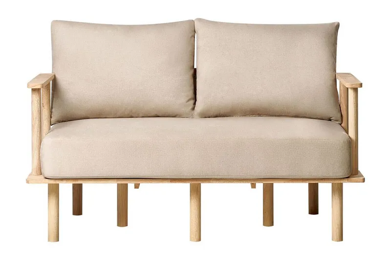 Fadey Sofa 2-seter, Beige/Lyst tre