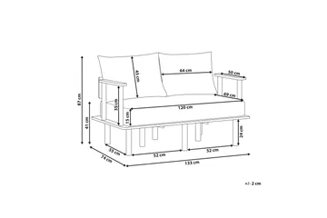 Fadey Sofa 2-seter - Grønn/Lyst tre - Møbler - Sofaer - 2 seter sofa