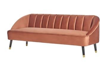 Farrin Sofa 3-seter - Brun/Svart/Gull - Møbler - Sofaer - Fløyelssofaer