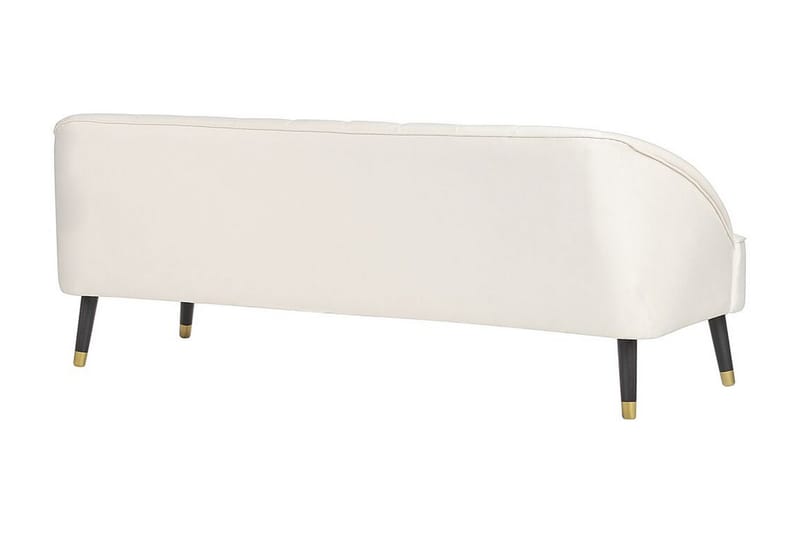Farrin Sofa 3-seter - Hvit/Svart/Gull - Møbler - Sofaer - Fløyelssofaer