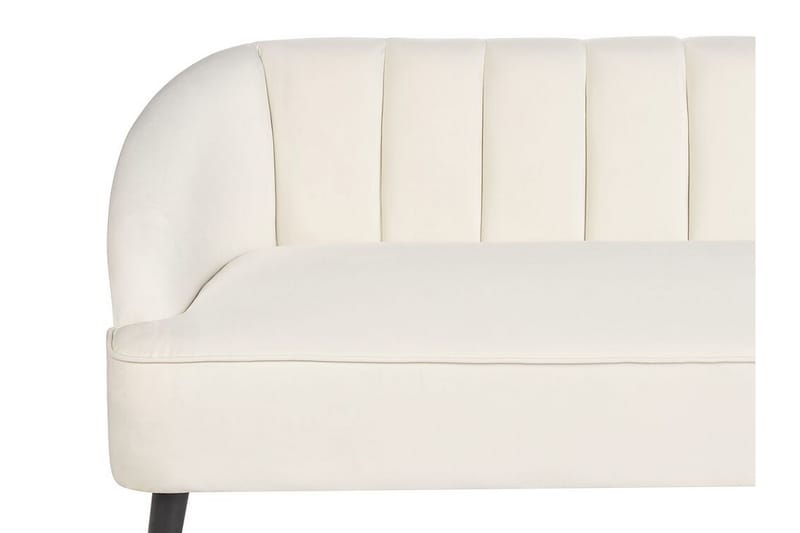 Farrin Sofa 3-seter - Hvit/Svart/Gull - Møbler - Sofaer - Fløyelssofaer