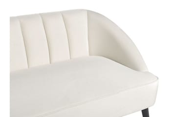 Farrin Sofa 3-seter - Hvit/Svart/Gull - Møbler - Sofaer - Fløyelssofaer