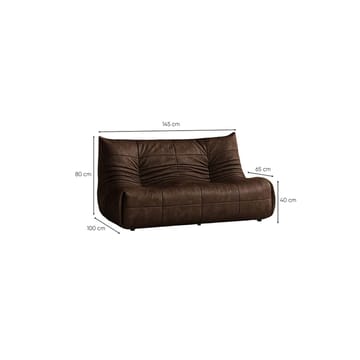Feylorin 2-seters sofa - Sjokoladebrun - Møbler - Sofaer - 2 seter sofa